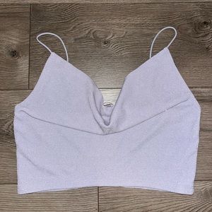 Sparkly lilac crop top